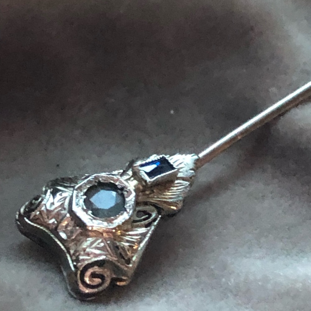20k alexandrite Art Deco stick pin